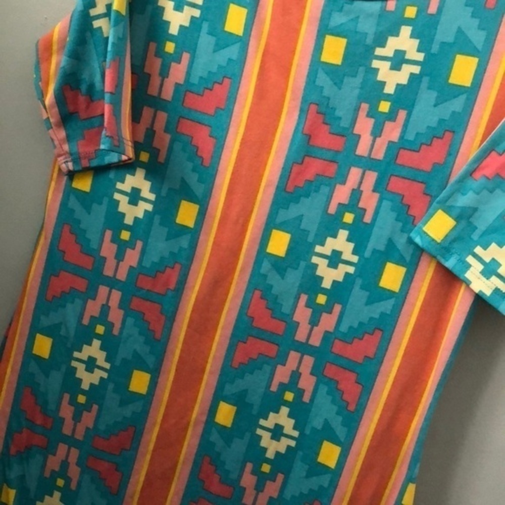 LuLaRoe “Julia” Aztec print‎ dress women’s medium - Picture 3 of 3